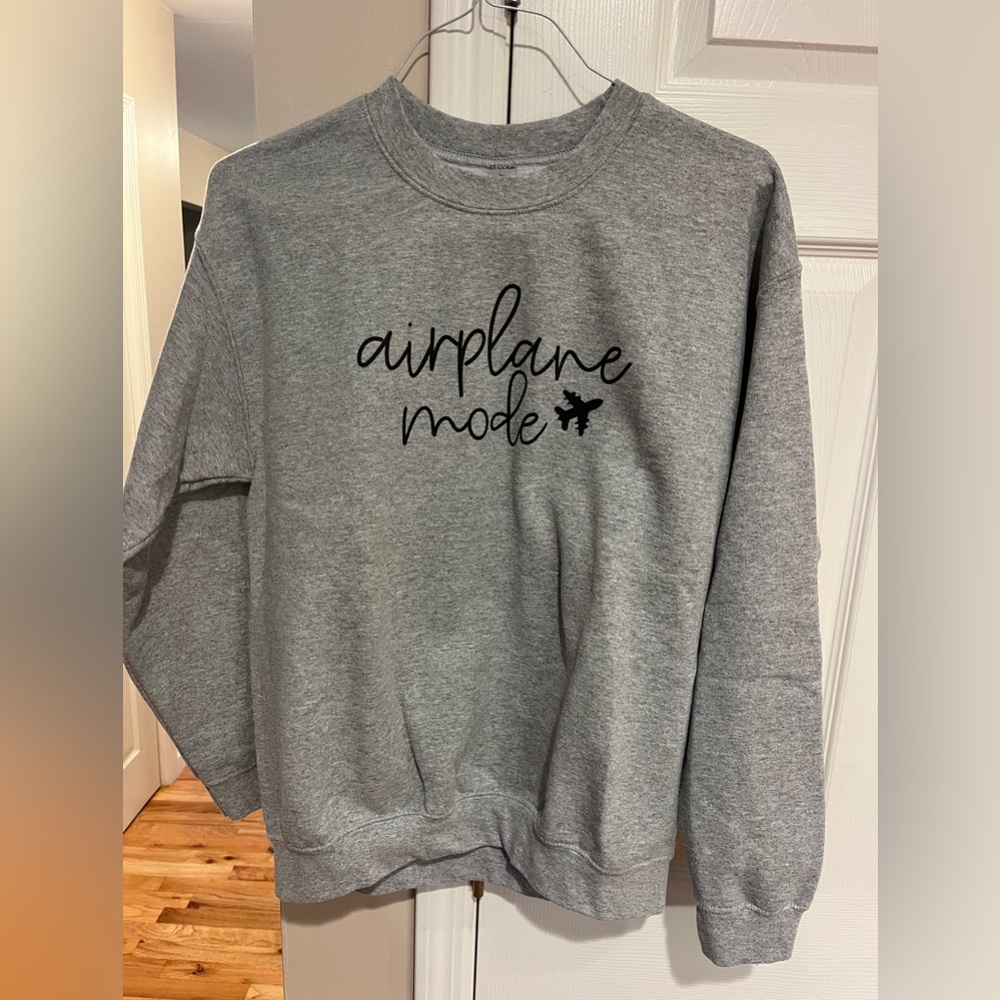 Gray Airplane Mode Women's Sweatshirt